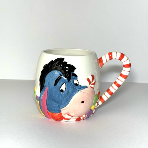Winnie the Pooh Christmas Candyland Coffee Mug Set of 4 Ceramic Collectible - Picture 5 of 13